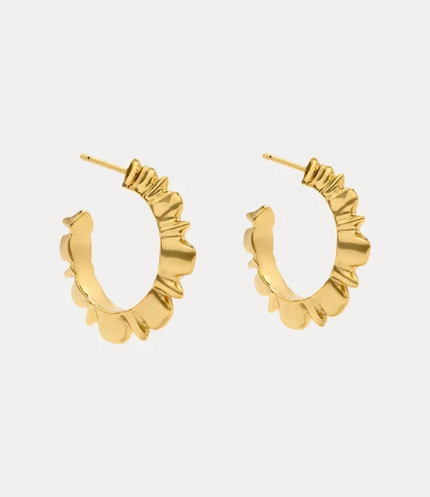 Personalized Initial Earrings For Fashion-Capucine de Wulf Bliss Hoop Earrings in Gold