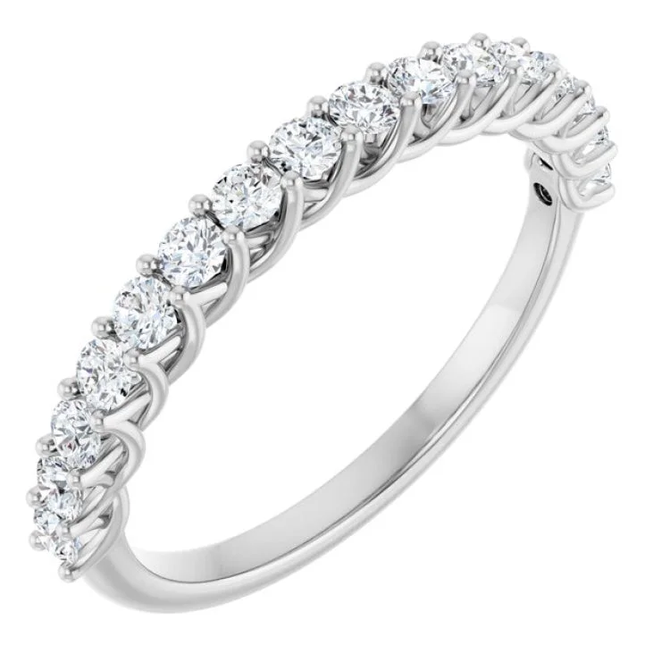 Personalized Promise Rings For Special Occasions-Platinum 1/2 CTW Lab-Grown Diamond Anniversary Band