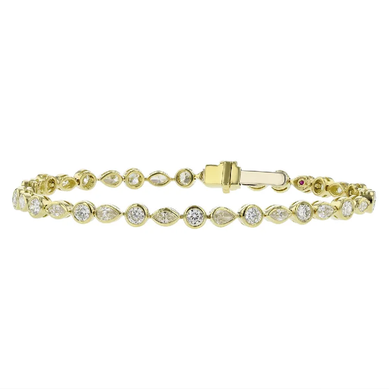 Personalized Birthstone Bracelets For Women-18K Yellow Gold Dolce Bracelet