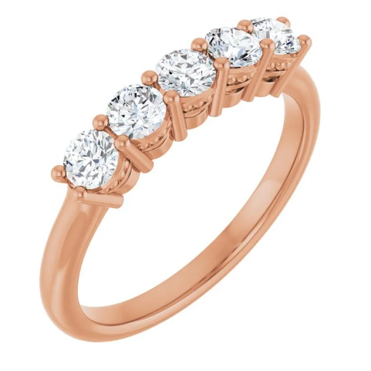 Elegant Stackable Rings For Custom Look-14K Rose 1/6 CTW Lab-Grown Diamond Anniversary Band