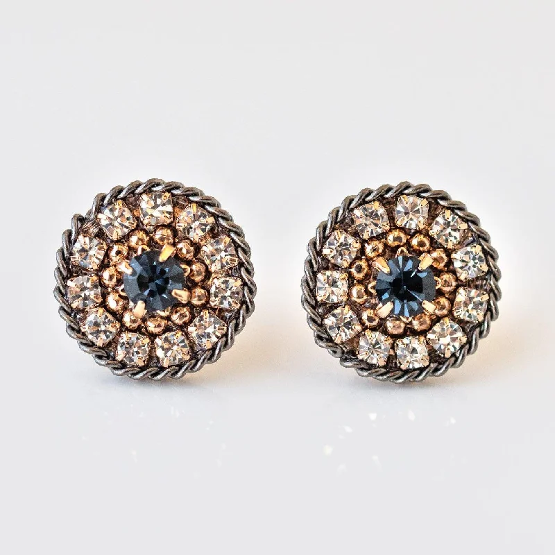 Vintage-Inspired Earrings For Casual Wear-Odyssey Stud Earrings in Midnight