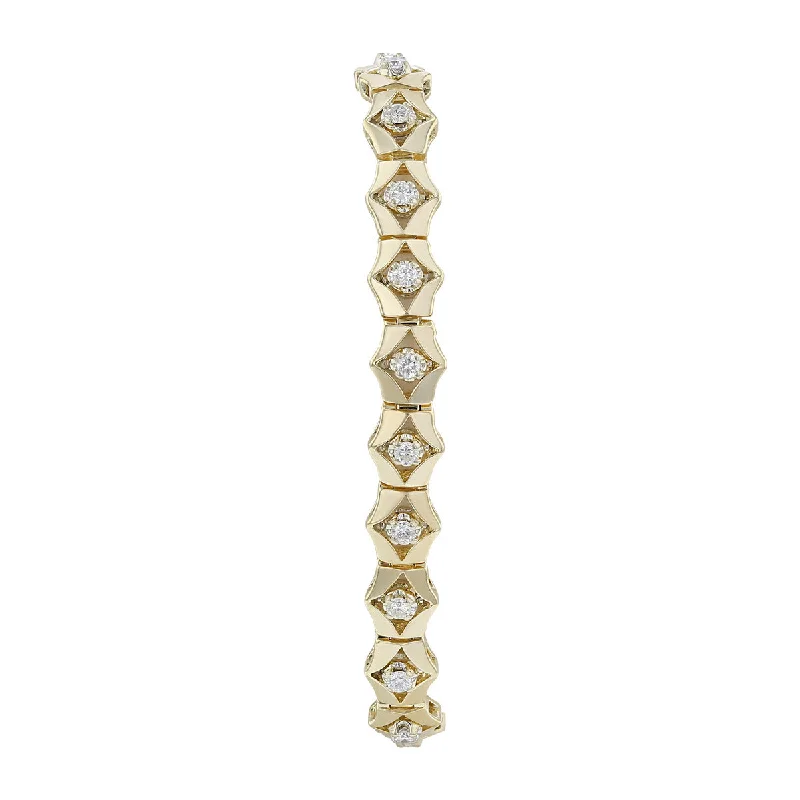 Colorful Adjustable Bracelets-14K Yellow Gold 1.05-carat Diamond Link Bracelet