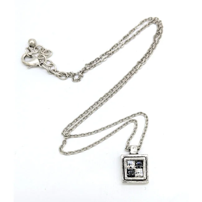 Custom Bar Necklace For Special Gifts-Backstage Necklace by Patricia Locke - Black & White