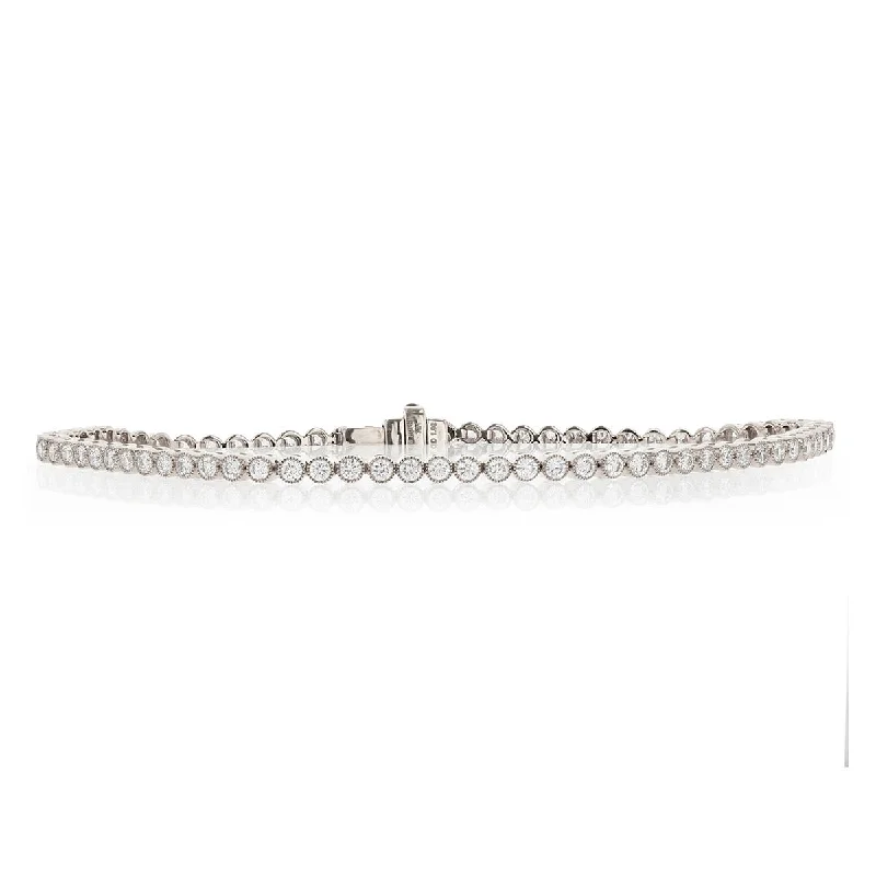 Bracelets For Women With Initials-1.90-Carat Diamond 7-Inch Tennis Bracelet