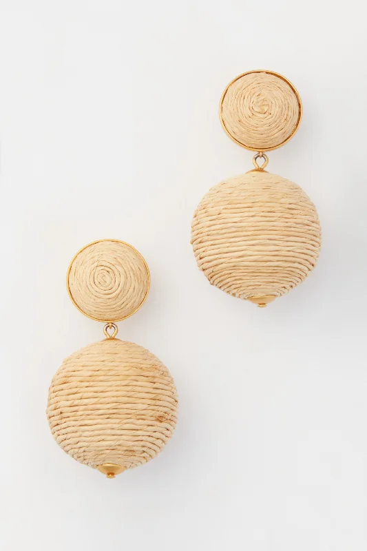 Custom Earrings For Custom Orders-Raffia Lantern Earrings