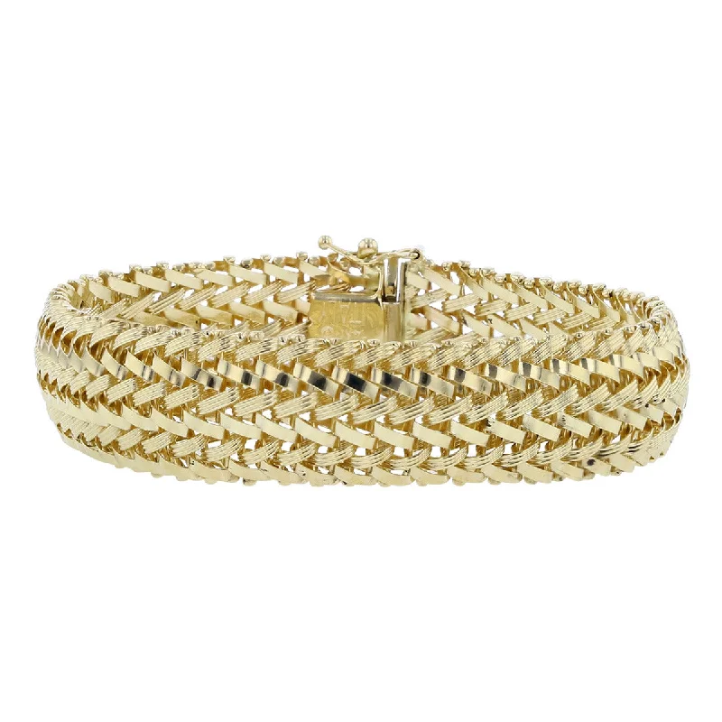 Multi Strand Bracelets-14K Yellow Gold 14.7mm Bracelet