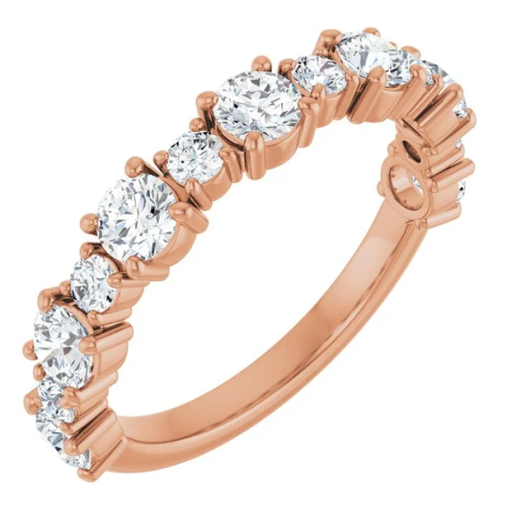 Custom Engagement Rings For Personalized Proposals-14K Rose 1 1/3 CTW Lab-Grown Diamond Anniversary Band