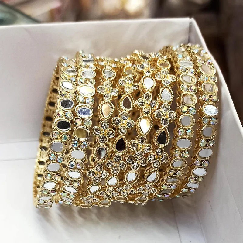 Classic Custom Bangles For Engagement Day-Pooja Bangles Gold Plated Bangles Set