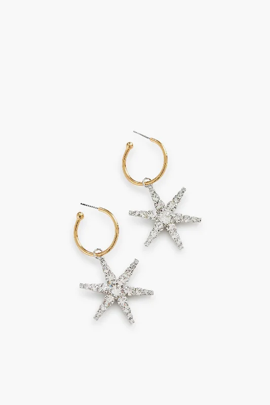 Unique Pearl Earrings For Evening Wear-Crystal Ciel Hoop Earrings