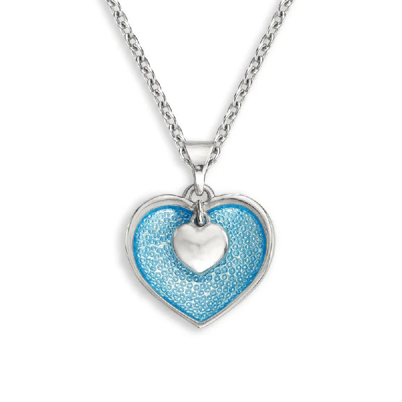 Custom Heart-Shaped Pendant Necklace For Romance-Polished finish on back, Adjustable 20 inch rolo chain, Rhodium Plated for easy care, Gift Boxed