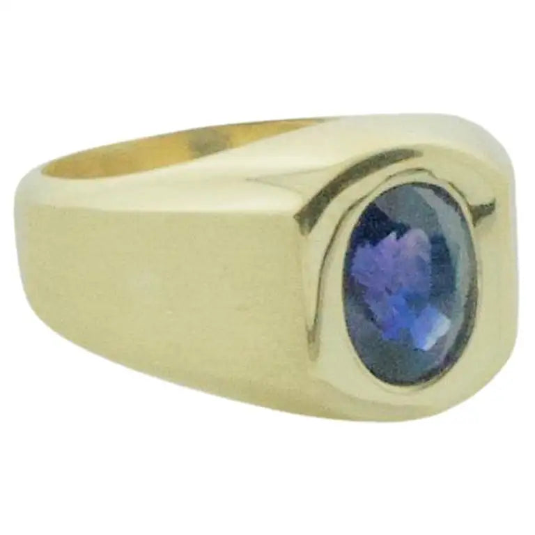 Personalized Wedding Bands For Special Occasions-Classic Sapphire Pinky Ring