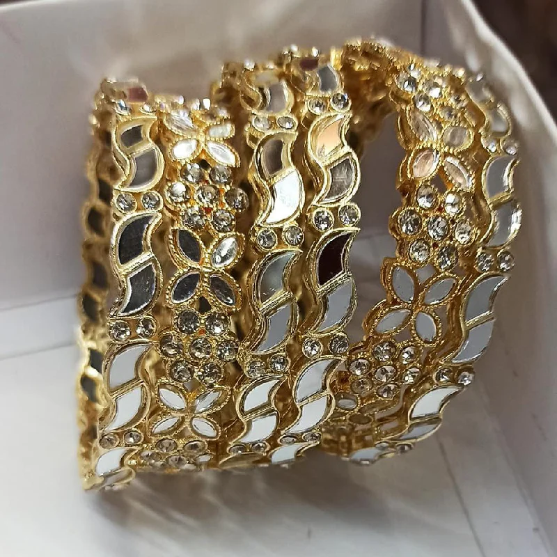 Elegant Custom Bangles For Wedding Day-Pooja Bangles Gold Plated Bangles Set