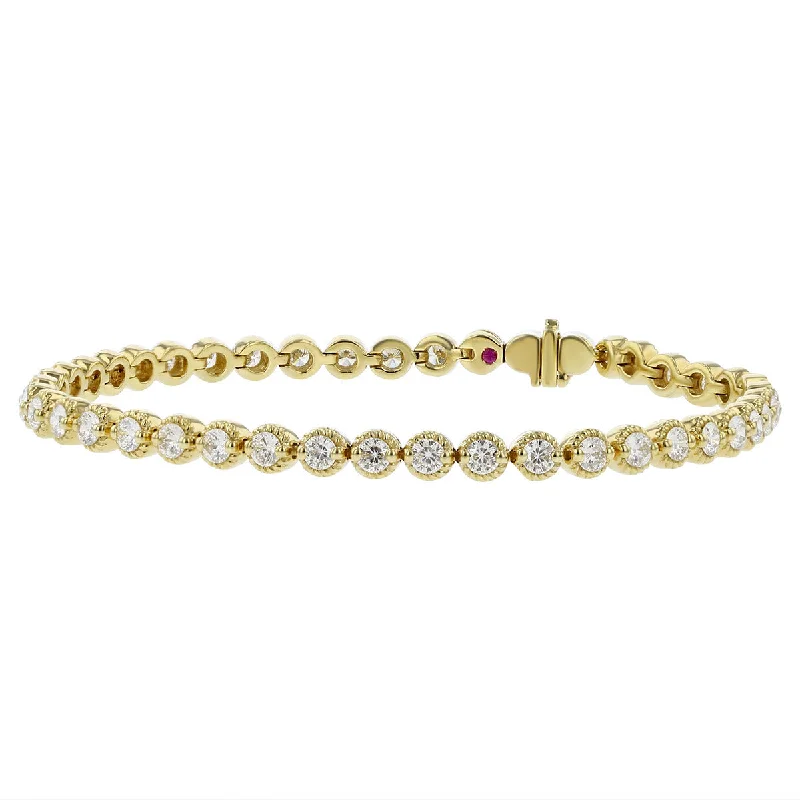 Wrap Bracelets For Women-18K Yellow Gold Florentine Flexible Bracelet