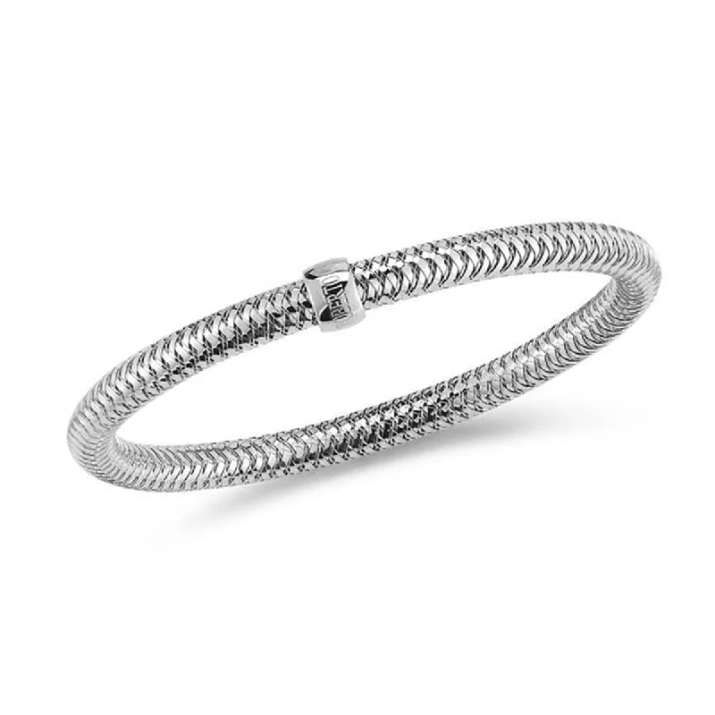 Handcrafted Silver Bracelets-18K Gold Flex Bracelet