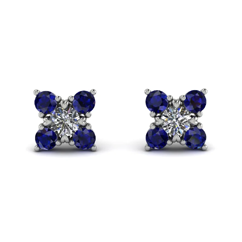 Unique Crystal Earrings For Fashion-Geometrical 5 Diamonds Stud Earrings - Noa No. 63