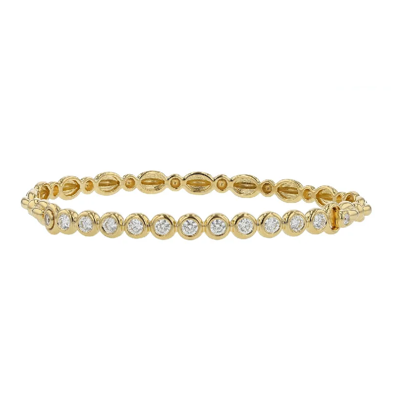 Customizable Rope Bracelets-18K Yellow Gold Diamond Nutmeg Bracelet