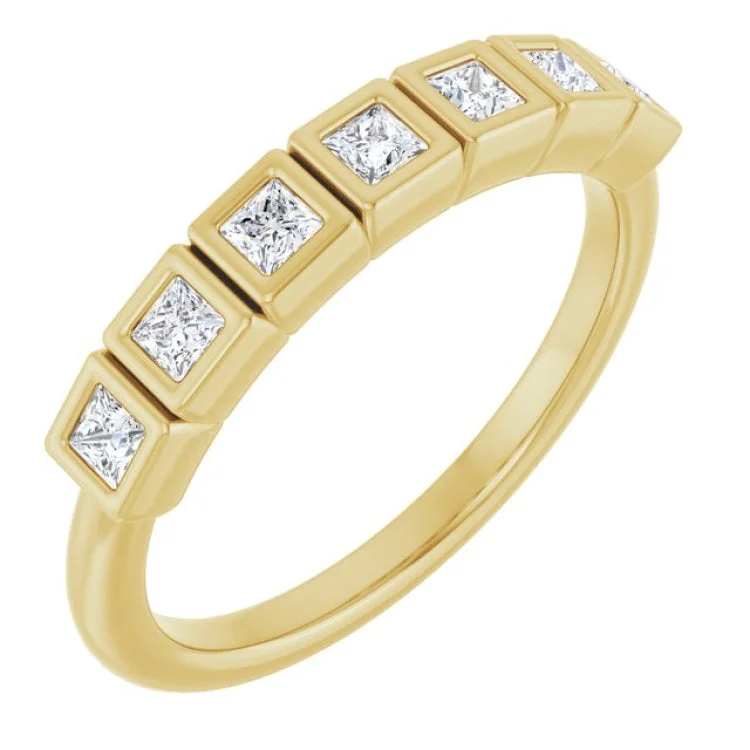 Custom Gold Rings For Personalized Weddings-14K Yellow 1/3 CTW Lab-Grown Diamond  Anniversary Band