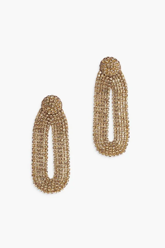 Large Gold Earrings For Evening Parties-Gold Shyna Earrings