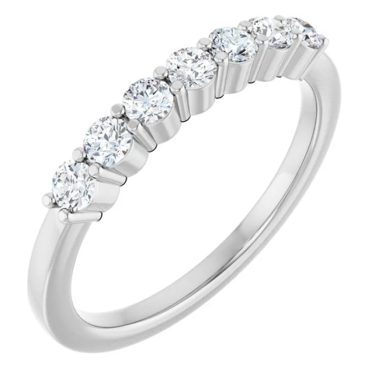 Custom Wedding Rings For Elegant Grooms-Platinum 5/8 CTW Lab-Grown Diamond Anniversary Band