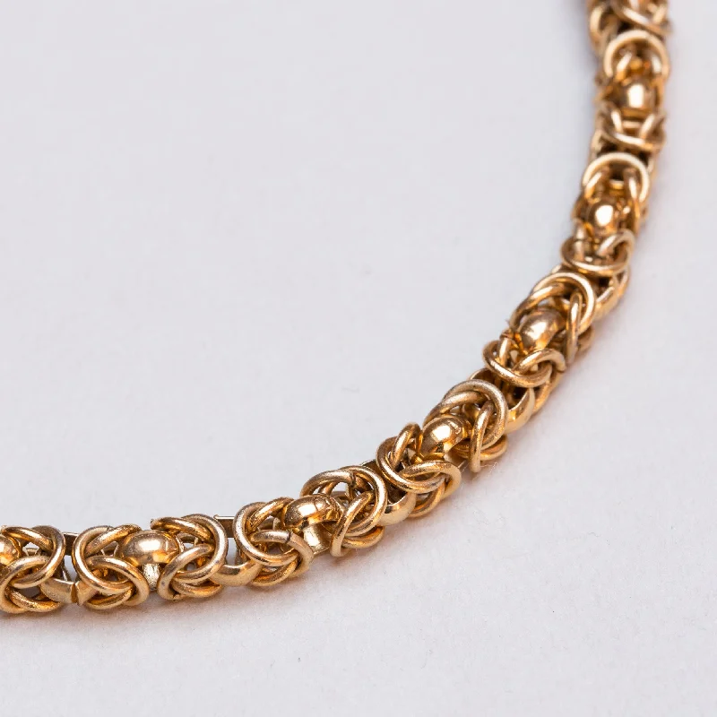 Handmade Gold Necklace For Bridesmaids Gifts-Vintage Givenchy Gold Byzantine Chain Necklace