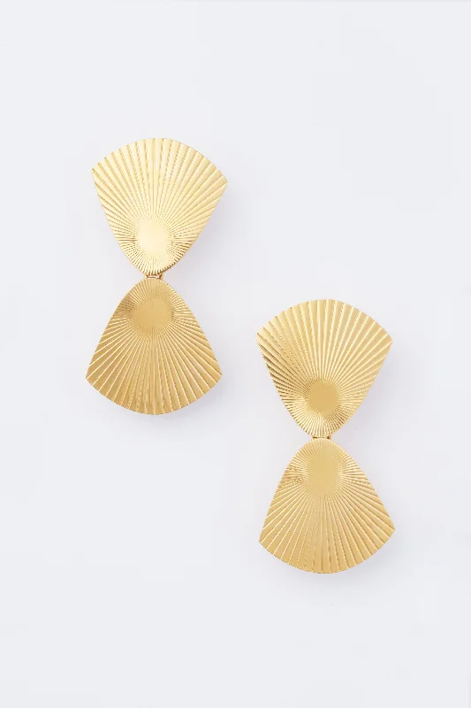 Elegant Drop Earrings For Weddings-Gold Malorie Earrings