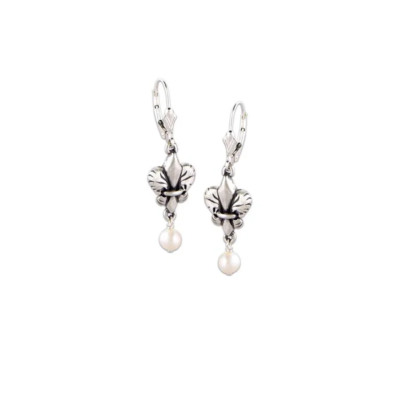 Fashionable Pearl Hoop Earrings-Tiger Lily Mini Pearl Earrings