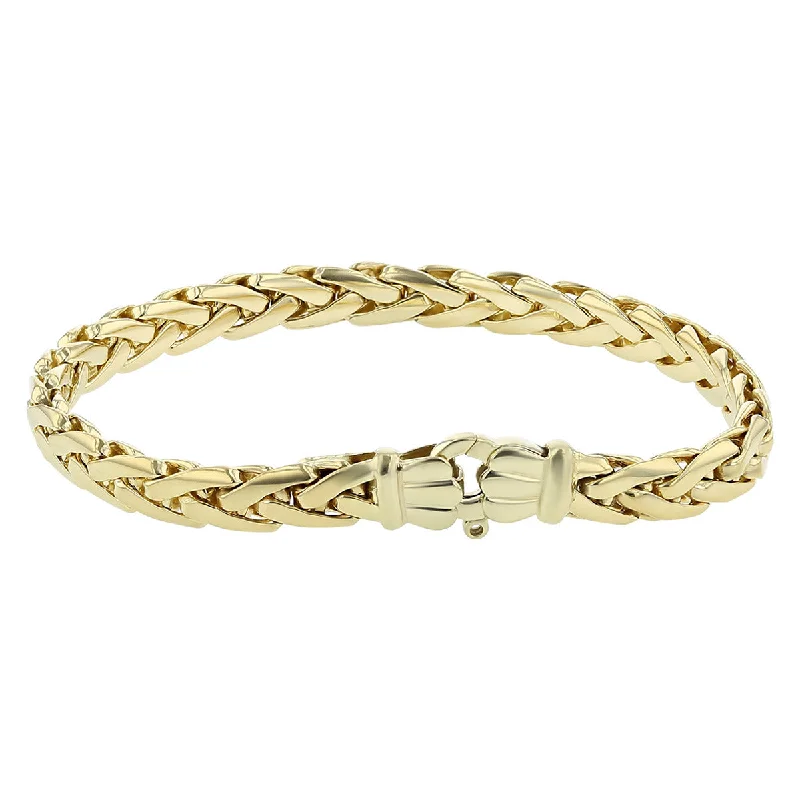 Retro Style Bracelets-18K Yellow Gold Interwoven 7-Inch Bracelet